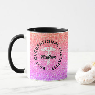 Mug ergothérapeute Médicale Rainbow Monogram
