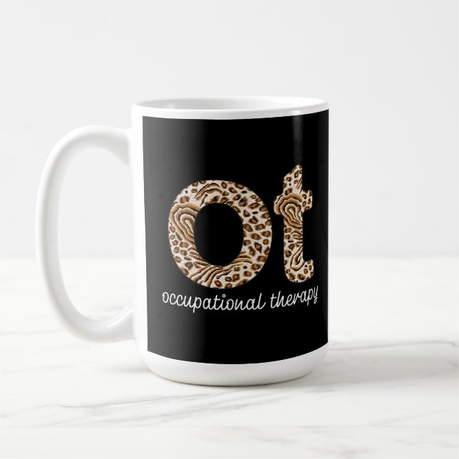 Mug Ergothérapie OT Impression Guépard (Gauche)