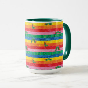 Mug Eric Carle   Caterpillar Rainbow Stripe Motif