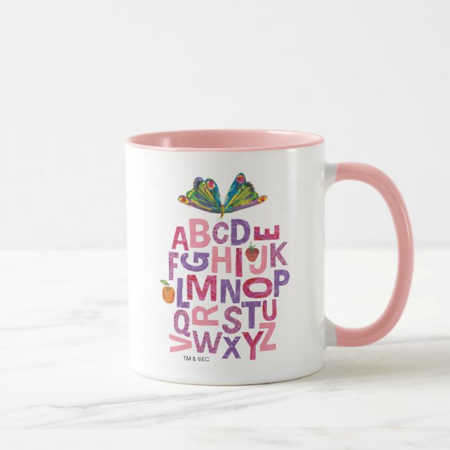 Mug Eric Carle | Motif de papillon alphabet (Droite)