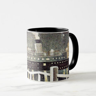 Mug Eric Ravilious Art, S.S. Brighton Quitter Newhaven