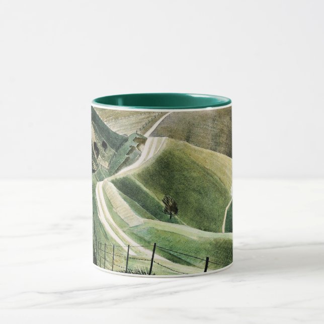 Mug Eric Ravilious - Chalk Paths, célèbre oeuvre d'art (Centre)