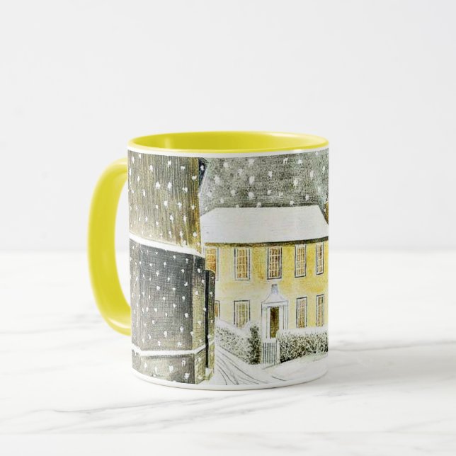 Mug Eric Ravilious - chemin Hallstead en neige, (Devant gauche)