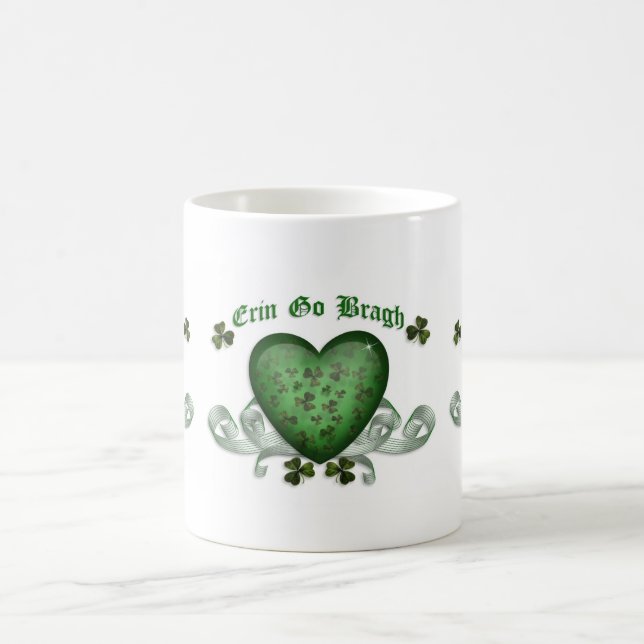 Mug Erin go bragh Coeur irlandais muet (Centre)