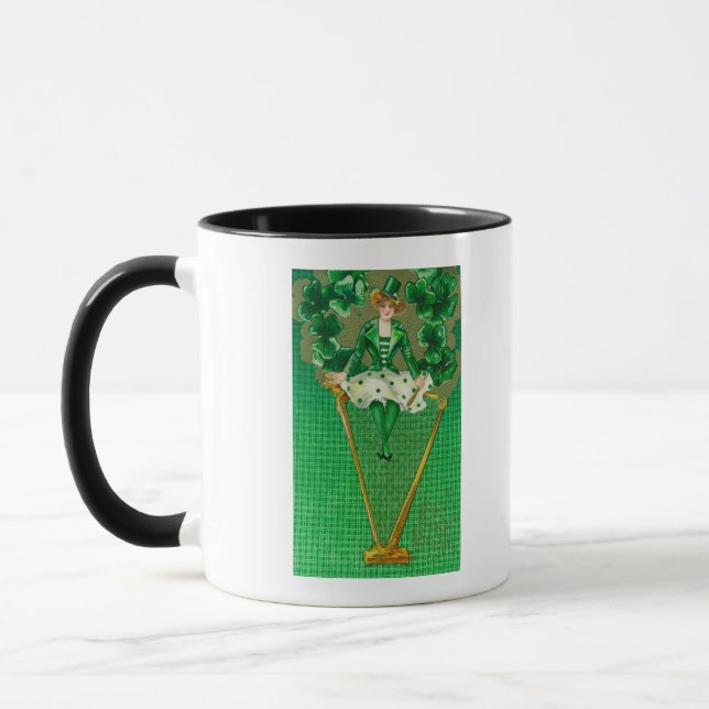 Mug Erin Go Bragh Femme sur la scène de la harpe (Gauche)