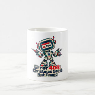 Mug Erreur 404 Robot Humour Esprit de Noël