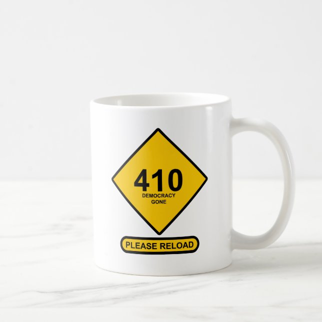 Mug Erreur 410 : Démocratie terminée (Droite)