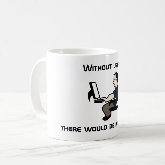 Mug Erreur de l'utilisateur Café Mug, avec image (Devant gauche)