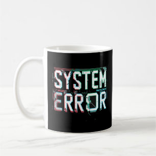 Mug Erreur du système de polices de Glitch, Pixel Cybe