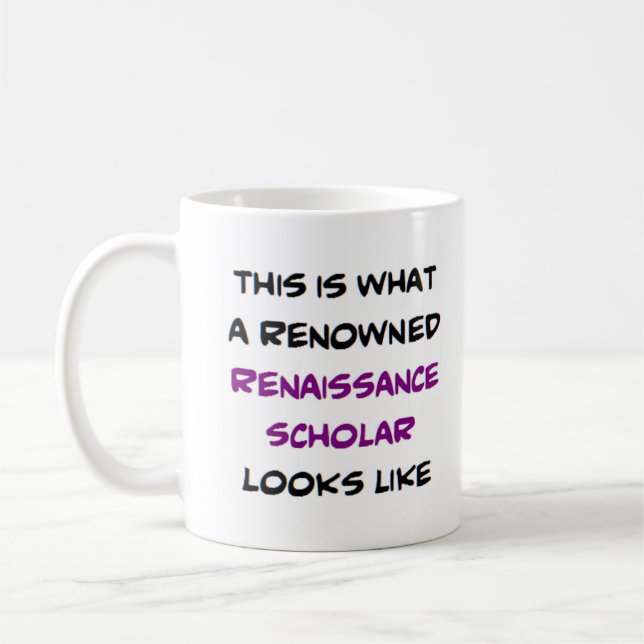 Mug érudit de renaissance, renommé (Gauche)