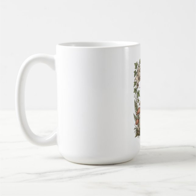Mug Érudit Grenouille Lisant des Livres Champignon Aca (Gauche)