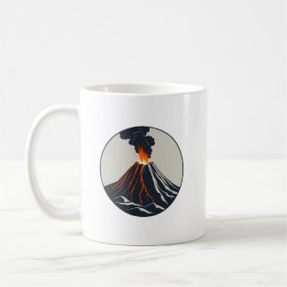 Mug Éruption de l'illustration de l'art moderne du vol