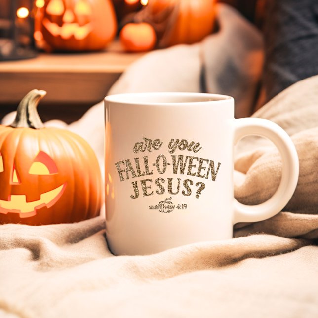 Mug Es-tu FALL-O-WEEN Jésus ? Christian Halloween (Créateur téléchargé)