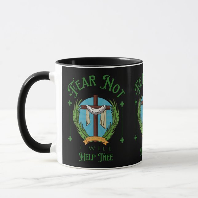 Mug Esaïe 41:13 KJV Bible Verse Deux Tons (Gauche)