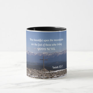 Mug Esaïe 52:7 Comme les montagnes sont belles