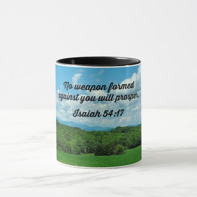 Mug Esaïe 54:17 Aucune arme ne s'est formée contre vou (Centre)