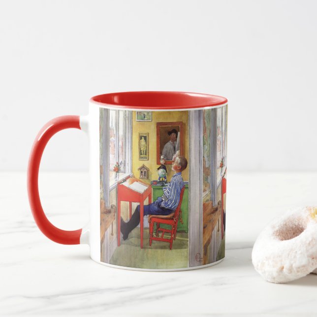 Mug Esbjorn faisant ses devoirs par Carl Larsson (Avec donut)