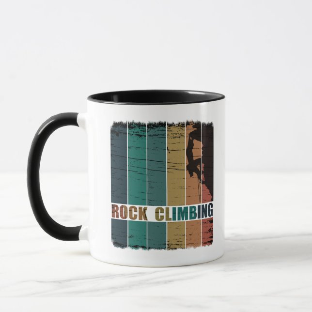 Mug Escalade de grimpeur vintage  (Gauche)