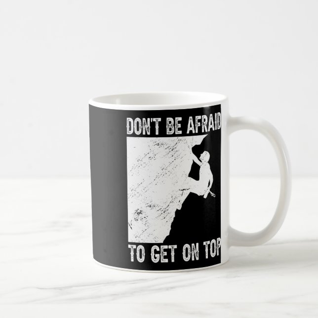 Mug Escalade drôle de bloc de grimpeur de roche  (Droite)
