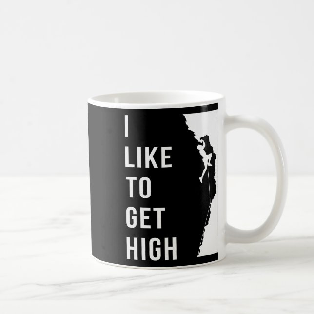 Mug Escalade Grimpeur de Roche Drôle J'Aime Me Faire H (Droite)