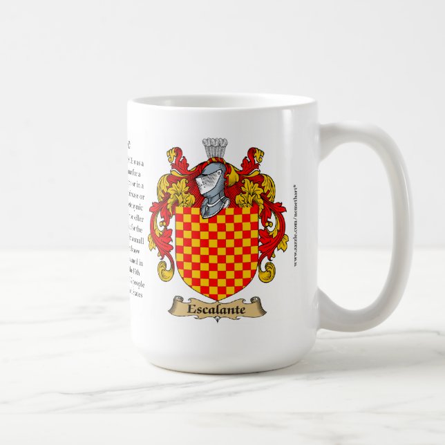 Mug Escalante, l'origine, la signification et la crête (Droite)