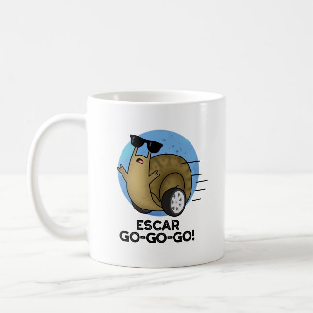 Mug Escar-go-go-go Funny French Snail Pun (Gauche)