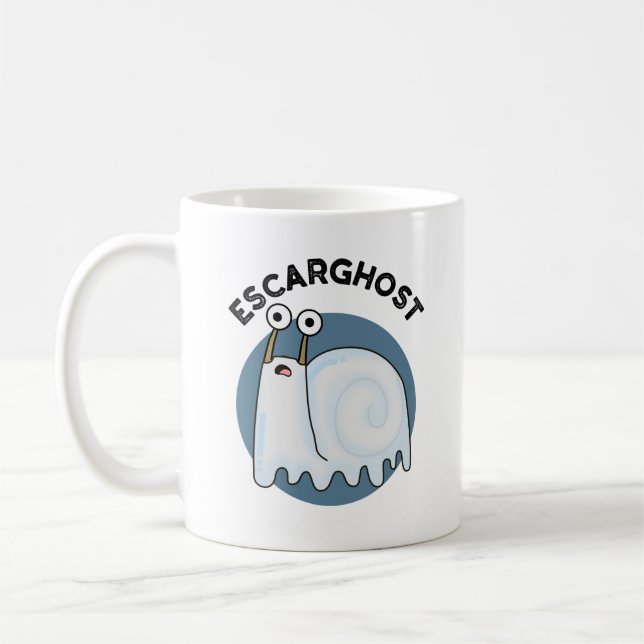 Mug Escarghost Amusant Français Ghost Snail Pun (Gauche)