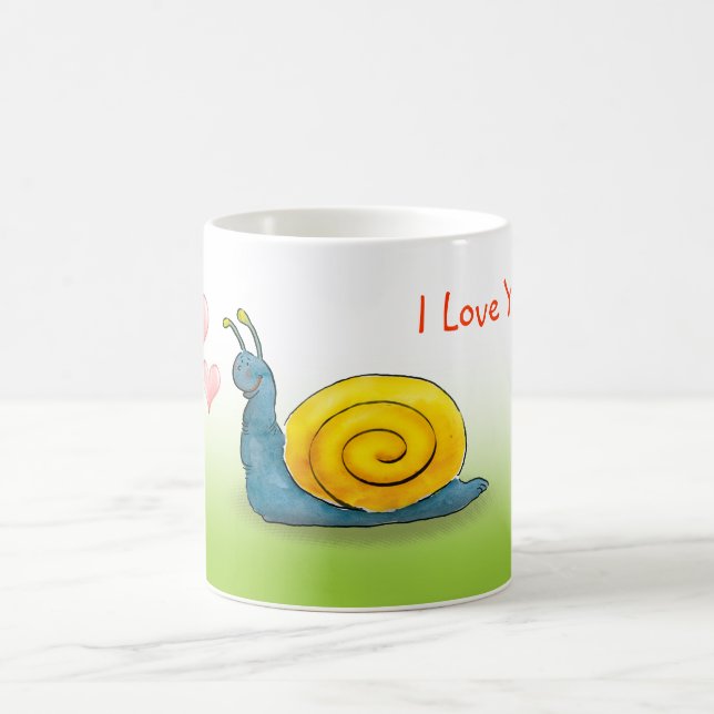 Mug Escargot aimé avec le grand coeur (Centre)