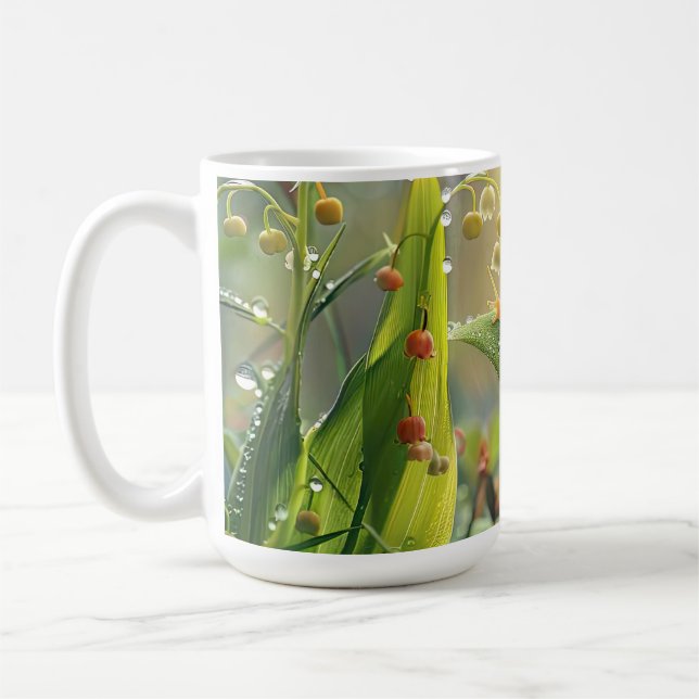 Mug Escargot avec rosée dans l'herbe (Gauche)