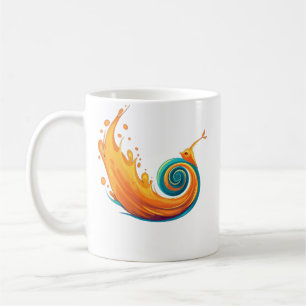 Mug Escargot courant rapidement avec des flammes pour 