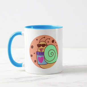 Mug Escargot de caricature Cool des années 90 rétro en