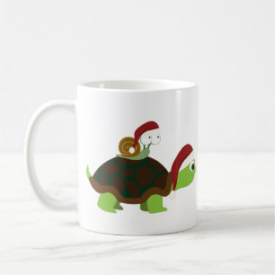 Mug Escargot de Noël sur une tortue