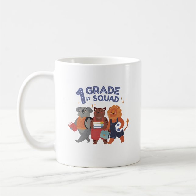 Mug Escouade de 1re année Cute Animal Design (Gauche)