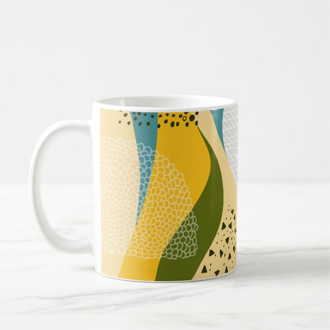 Mug Espace Abstrait : Ornements en ligne lisse. (Gauche)