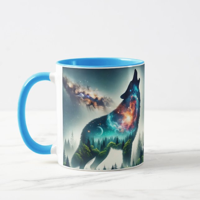 Mug Espace forestier Imaginaire loup mignon (Gauche)