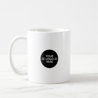 Mug Espace réservé pour logo circulaire noir minimal |