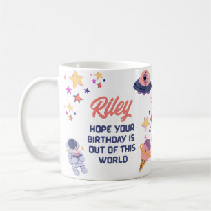 Mug Espace Rétro Thème Personnalisable Anniversaire