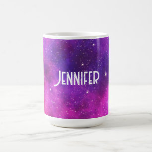 Mug Espace rose & violet & Étoiles Faux Galaxy