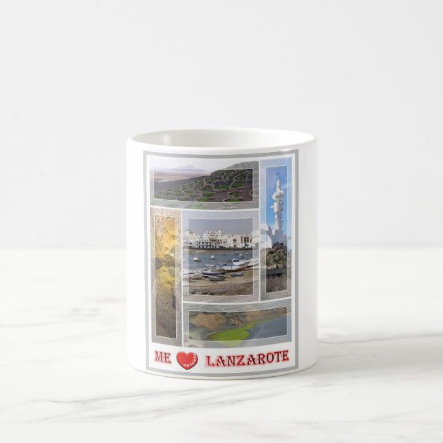 Mug Espagne - Îles Canaries - Lanzarote - I Love - (Centre)