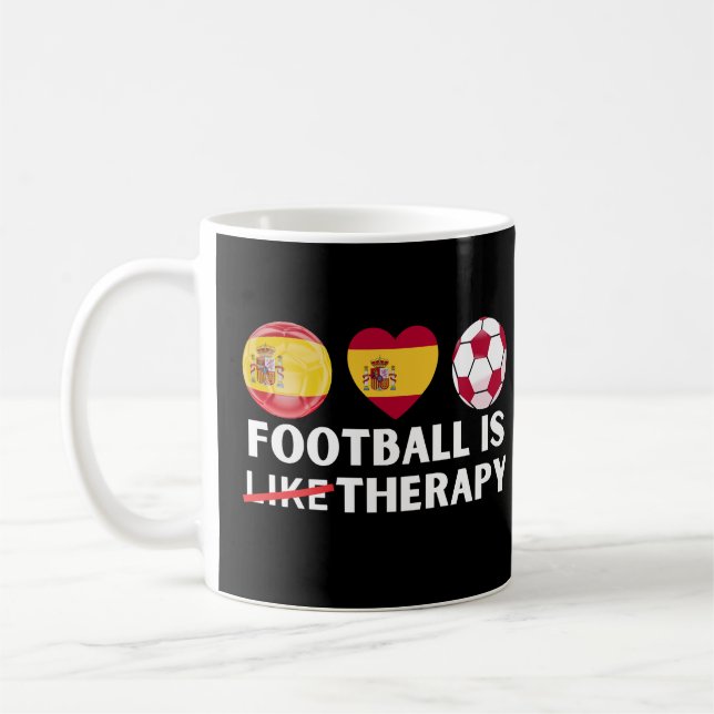 Mug Espagne Le football est comme la thérapie (Gauche)