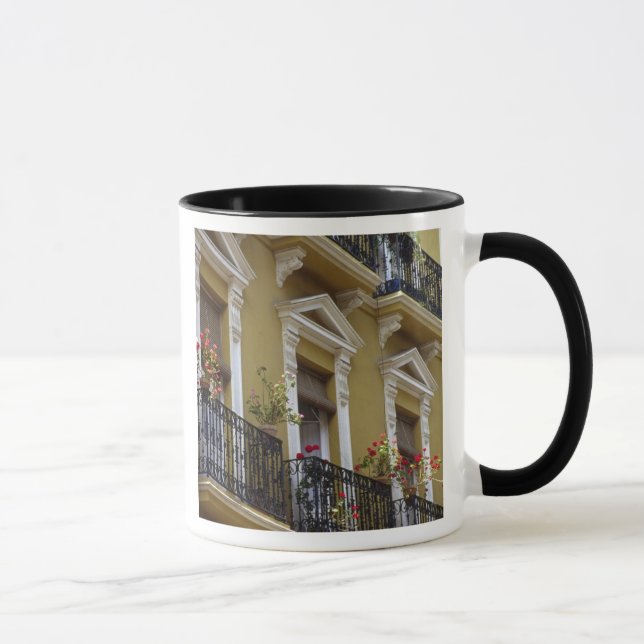 Mug Espagne, Séville, Andalousie Géraniums pendent sur (Droite)