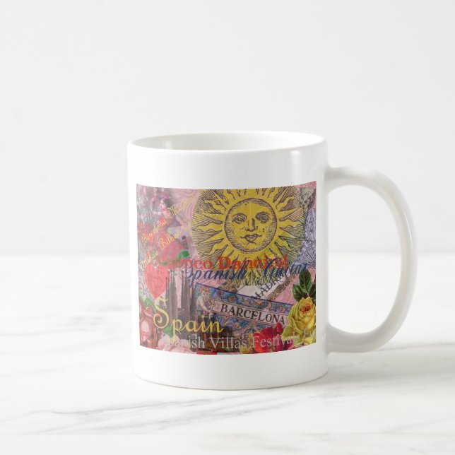 Mug Espagne Sunshine Espagnol Travel Art (Droite)