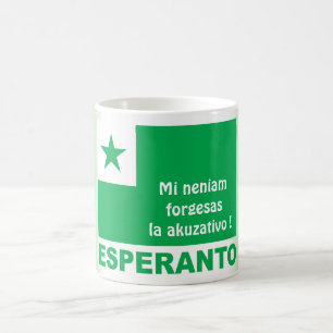 Mug Esperanto / "Mi neniam forgesas la akuzativo",