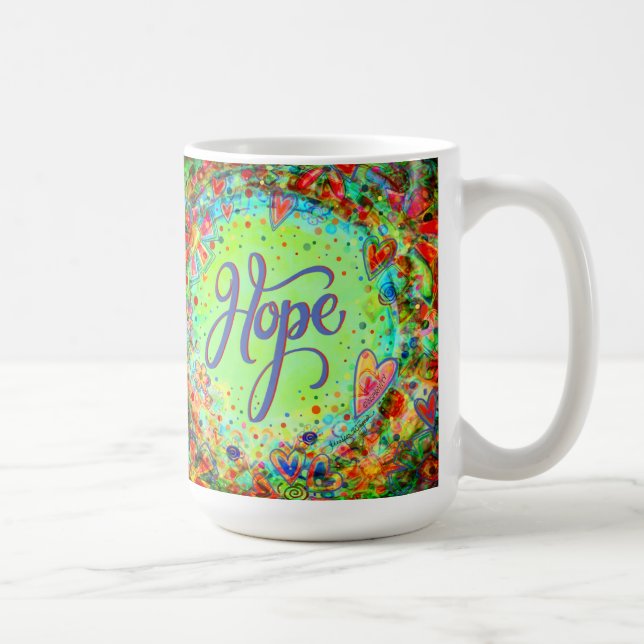 Mug Espère Joli Floral Whimssical Inspirationnel Vert (Droite)