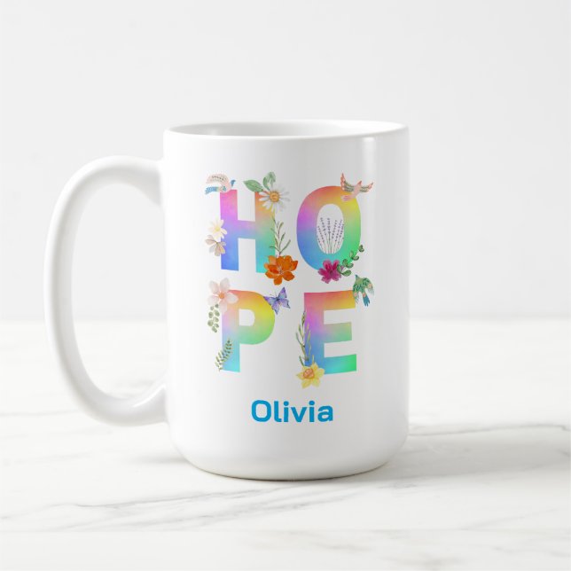 Mug Espérer Motivation artistique positive Inspiration (Gauche)