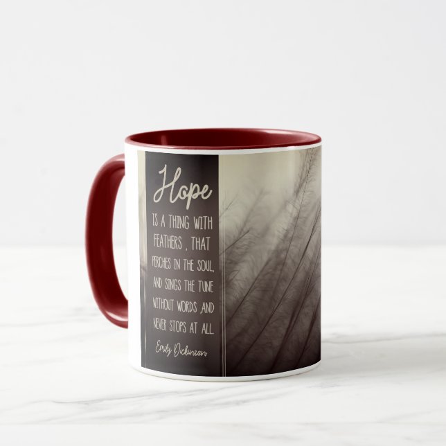 Mug ESPÉREZ une chose avec des plumes (Devant gauche)