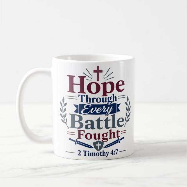 Mug Espoir à travers chaque bataille menée Citation de (Gauche)