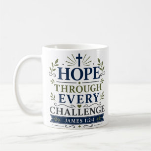 Mug Espoir à travers chaque défi Citation d'espoir chr