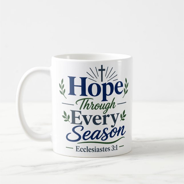 Mug Espoir à travers chaque saison Citation d'espoir s (Gauche)