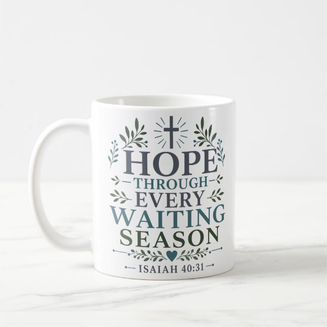 Mug Espoir à travers chaque saison d'attente Inspirant (Gauche)